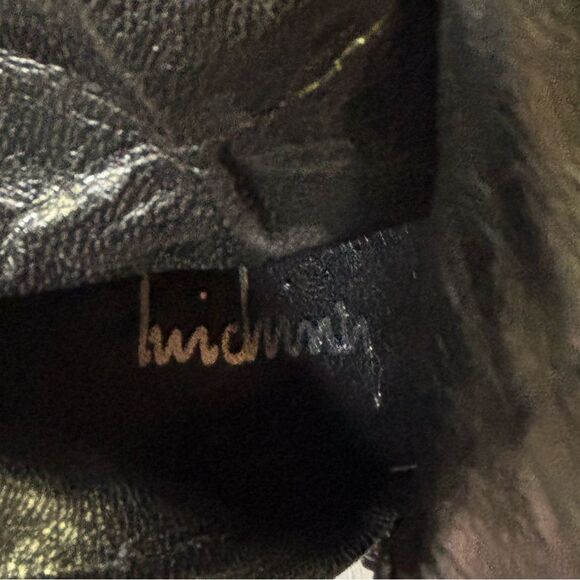 VINTAGE Luichiny Mavis Black Leather Y2K Classic Club Retro Platform Boots 39 - Picture 11 of 16